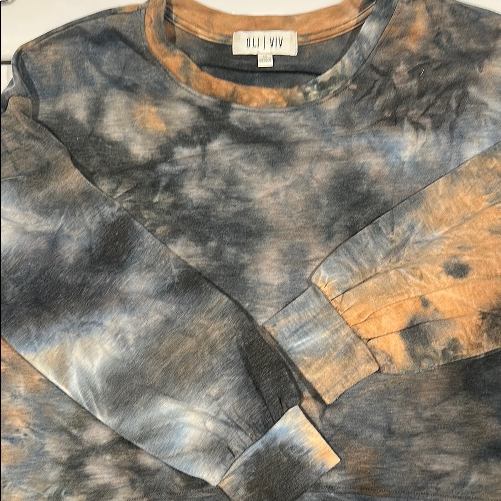 Tie-Dye Sweatshirt - Blue and Orange